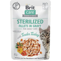 Produktbild von BRIT CARE Katzen Nassfutter Stückchen in Sauce Truthahn für sterilisierte Katzen Adult 24x85g - 24 x 85 g