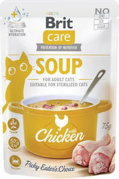 Brit Care Katzen Nassfutter Suppe mit Huhn Adult 15 x 75 g - 15 x 75 g – Bild 1 von 2
