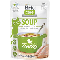 Produktbild von Brit Care Katzenfutter Suppe mit Truthahn und Huhn Stückchen in Sauce getreidefrei Adult 15 x 75 g - 15 x 75 g