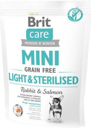 BRIT Care Mini Light & Sterilised Hundefutter Getreidefrei mit Kaninchen & Lachs Adult 400g - 400 g – Bild 1 von 5