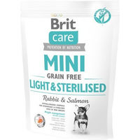 Produktbild von BRIT Care Mini Light & Sterilised Hundefutter Getreidefrei mit Kaninchen & Lachs Adult 400g - 400 g