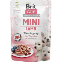 Produktbild von BRIT CARE Mini Puppy Pouch Lamm Stückchen in Sauce für Welpen kleiner Rassen 24x85g - 24 x 85 g