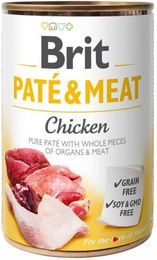 BRIT Care Pate & Meat Huhn und Rind Hund Nassfutter Adult Getreidefrei Hypoallergen 6x400 g - 400 g – Bild 1 von 3