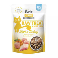 Produktbild von BRIT Care Raw Treat Gefriergetrocknete Katzenleckerlis Truthahn und Lachs für Haut und Fell 40 g - 40 g