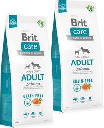 BRIT Care Skin & Coat Adult Salmon Trockenfutter mit Lachs für erwachsene Hunde getreidefrei 2x12 kg – Bild 1 von 1