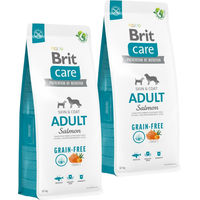Produktbild von BRIT Care Skin & Coat Adult Salmon Trockenfutter mit Lachs für erwachsene Hunde getreidefrei 2x12 kg