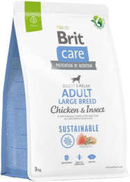 BRIT CARE Sustainable Adult Large Breed Hundefutter mit Huhn und Insekten, hypoallergen und glutenfrei, 3 kg - 3 kg – Bild 1 von 6