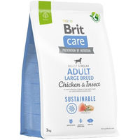Produktbild von BRIT CARE Sustainable Adult Large Breed Hundefutter mit Huhn und Insekten, hypoallergen und glutenfrei, 3 kg - 3 kg