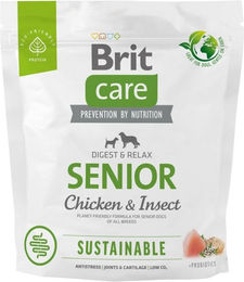 BRIT CARE Sustainable Senior Hundefutter mit Huhn und Insekten glutenfrei und hypoallergen 1 kg - 1 kg – Bild 1 von 2