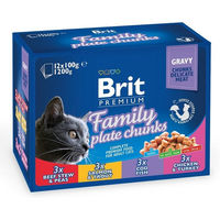 Produktbild von BRIT Family Plate Nassfutter für erwachsene Hunde mit Huhn und Rind 12x100g ohne Farb- und Aromastoffe - 12 x 100 g