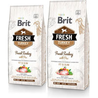 Produktbild von BRIT Fresh Hundefutter Adult Truthahn mit Erbse Light Fit & Slim zur Gewichtskontrolle 24 kg (2 x 12 kg)