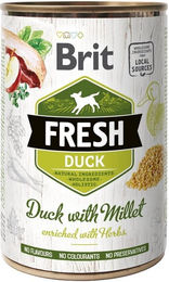 Produktbild von Brit Fresh Hundefutter Ente und Hirse Stückchen in Sauce 400 g - 400 g