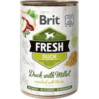Produktbild von Brit Fresh Hundefutter Ente und Hirse Stückchen in Sauce 400 g - 400 g