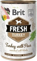 Produktbild von Brit Fresh Nassfutter für Katzen Truthahn mit Erbsen Stückchen in Sauce 400 g - 400 g
