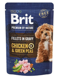 Produktbild von BRIT Hund Nassfutter Huhn mit grünen Erbsen in Sauce Adult Getreidefrei und Glutenfrei 24x85 g