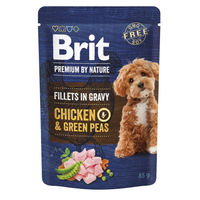 Produktbild von BRIT Hund Nassfutter Huhn mit grünen Erbsen in Sauce Adult Getreidefrei und Glutenfrei 24x85 g