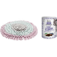 Produktbild von BRIT Katzen Weihnachtsset mit Huhn Snacks und buntem Schnüffelteppich für Kitten