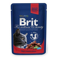 Produktbild von Brit Katzenfutter Rind mit Erbsen 100 g Beutel