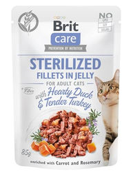 Brit Katzenfutter Stückchen in Gelee Huhn Truthahn Ente 85 g – Bild 1 von 3