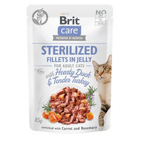 Produktbild von Brit Katzenfutter Stückchen in Gelee Huhn Truthahn Ente 85 g