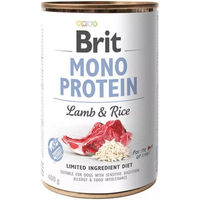 Produktbild von BRIT Mono Protein Nassfutter Lamm und Reis für adulte Hunde Stückchen in Sauce 400 g - 400 g