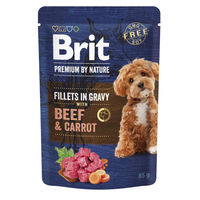 Produktbild von BRIT Nassfutter Rind mit Karotten für adulte Hunde getreidefrei und glutenfrei 24x85 g