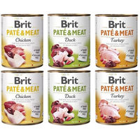 Produktbild von BRIT Pate & Meat Hundefutter Pastete mit Geflügel und Rind 6x800 g - 6 x 800 g