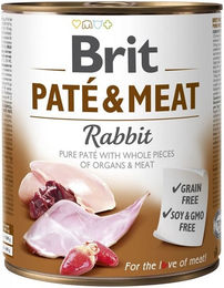 BRIT Pate & Meat Hundefutter Pastete mit Huhn und Kaninchen getreidefrei 800 g - 800 g – Bild 1 von 4