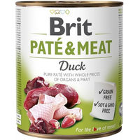 Produktbild von BRIT Pate&Meat Hundepatete Ente und Huhn getreidefrei Adult 6x800 g - 800 g