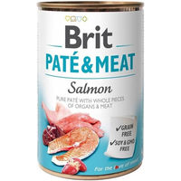 Produktbild von BRIT Pate & Meat Lachs und Huhn Hundefutter Pastete getreidefrei 6x400 g - 400 g