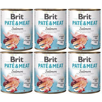 Produktbild von BRIT Pate & Meat Lachs und Huhn Hundepaté getreidefrei glutenfrei 6x800 g - 6 x 800 g