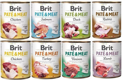 BRIT Pate & Meat Mix Hundefutter Pastete mit hohem Fleischanteil 8x800 g – Bild 1 von 1