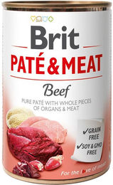 BRIT Pate & Meat Rinderpastete für Hunde Adult Getreidefrei 6x400 g - 6 x 400 g – Bild 1 von 3