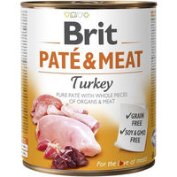 Produktbild von BRIT Pate & Meat Truthahn Hund Nassfutter Getreidefrei 6x800 g - 800 g