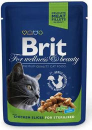 BRIT Premium Adult Sterilised Hundefutter Huhn Stückchen in Sauce 24 x 100 g – Bild 1 von 2