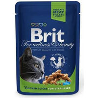 Produktbild von BRIT Premium Adult Sterilised Hundefutter Huhn Stückchen in Sauce 24 x 100 g