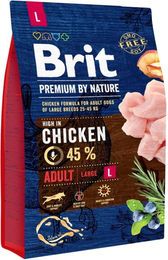 BRIT Premium By Nature Adult Large L Trockenfutter für große Hunde mit Huhn Hypoallergen 3 kg - 3 kg – Bild 1 von 10