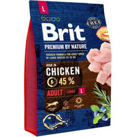 Produktbild von BRIT Premium By Nature Adult Large L Trockenfutter für große Hunde mit Huhn Hypoallergen 3 kg - 3 kg