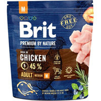 Produktbild von Brit Premium By Nature Adult Medium Trockenfutter für mittelgroße Hunde mit Huhn und Lachs glutenfrei 1 kg - 1 kg