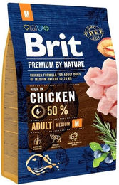BRIT Premium by Nature Adult Medium Trockenfutter mit Huhn für mittelgroße Hunde 3 kg - 3 kg – Bild 1 von 13