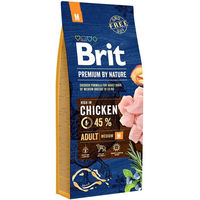 Produktbild von Brit Premium by Nature Adult Medium Trockenfutter mit Huhn und Lachs für Hunde 15 kg - 2 x 15 kg