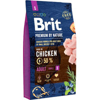 Produktbild von Brit Premium by Nature Adult S Trockenfutter mit Huhn für kleine Hunde 8 kg - 8 kg