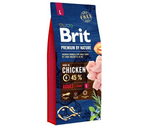 Brit Premium by Nature Adult Trockenfutter für große Hunderassen mit Huhn oder Lachs 15 kg - 2 x 15 kg – Bild 1 von 8