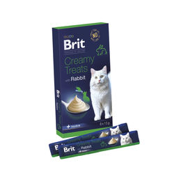 BRIT Premium by Nature Cat Creamy Treats Katzen Leckerli mit Kaninchen 6 x 15 g – Bild 1 von 1