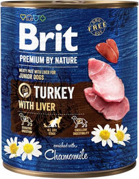 BRIT Premium by Nature Getreidefreies Welpen Nassfutter Truthahn und Huhn Paté 6x800 g - 800 g – Bild 1 von 3