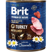 Produktbild von BRIT Premium by Nature Getreidefreies Welpen Nassfutter Truthahn und Huhn Paté 6x800 g - 800 g
