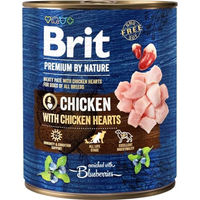 Produktbild von BRIT Premium by Nature Hund Nassfutter Huhn & Herzen Getreidefrei Adult Paté 6x800 g - 800 g