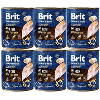 Produktbild von BRIT Premium by Nature Hundefutter Fisch und Fischhaut Getreidefrei Adult Paté 6x800 g - 800 g