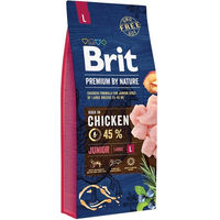 Produktbild von Brit Premium by Nature Junior Large Breed Hundefutter mit Huhn glutenfrei 15 kg - 15 kg