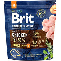 Produktbild von BRIT Premium By Nature Junior Medium Hundetrockenfutter Huhn und Lachs glutenfrei 1 kg - 1 kg
